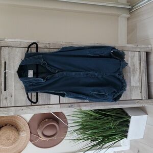 Sleeveless Denim Jumpsuit